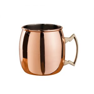 Moscow Mule Mug, curved, 450 ml, brass handle